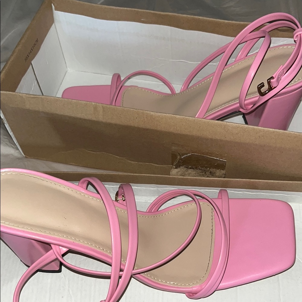 Elegant Pink Strappy Heels